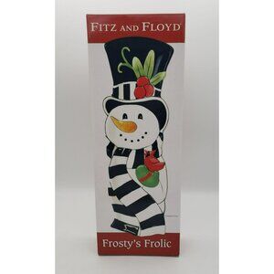 Fitz and Floyd Frosty's Frolic Elongated Tray Snowman with Box 2010 Never Used